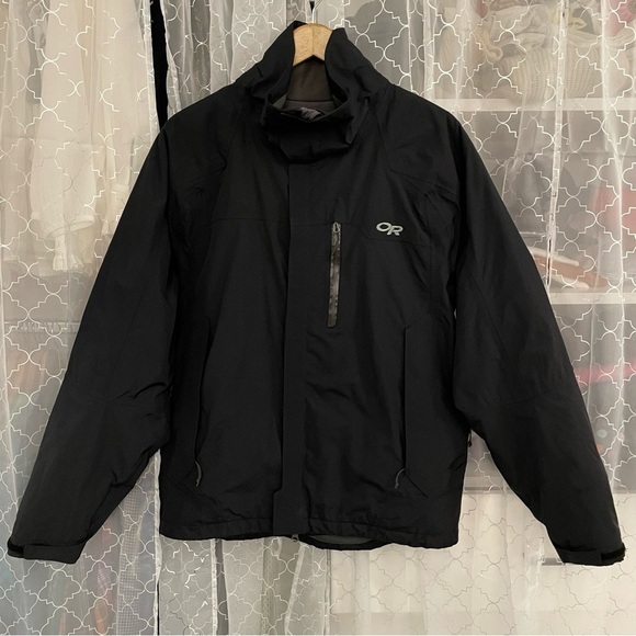 Outdoor Research Recco ART Ski Snowboard Pertex Coat Medium Black Gray
